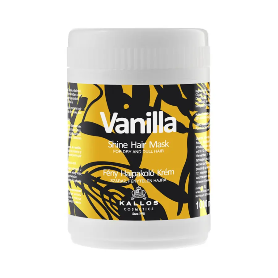 Kallos Vanilla Shine Hair Mask for dry and dull hair 1000 ml