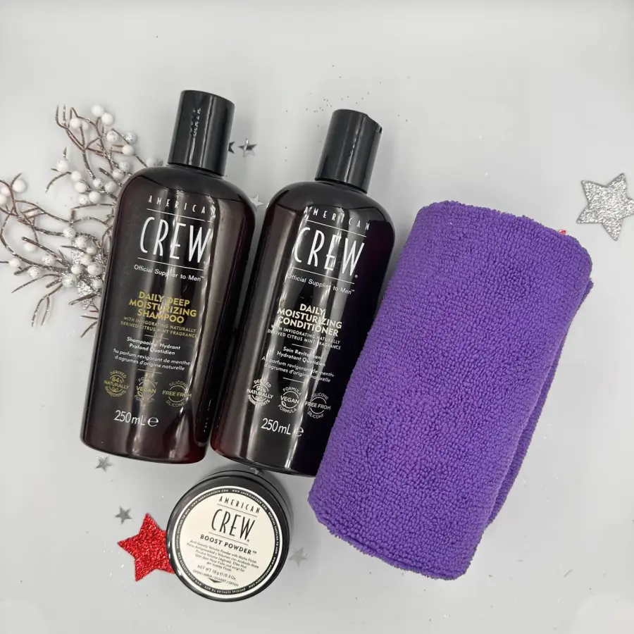 Christmas gift box for men American Crew care for dry hair without volume